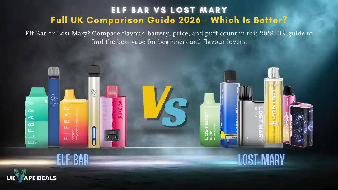 lost mary elf bar flavors vs UK 2026 – Which Vape Is Better? nicotine disposable Select Flavor ::Strawberry Colada Geek Bar Flavors: All