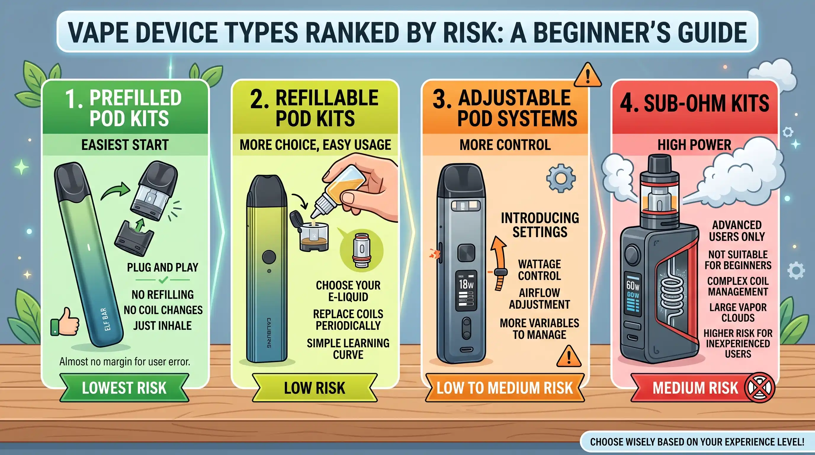 Vape Device Types Ranked by Risk What Beginners Should Know Before Choosing
