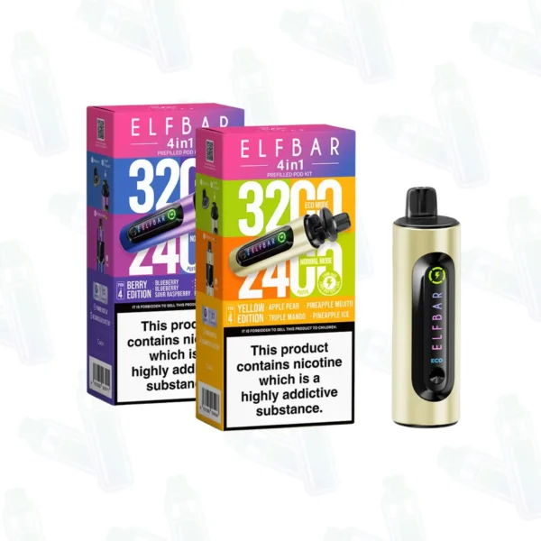 Elf Bar 4 in 1 3200 Puffs Prefilled Pod Kit