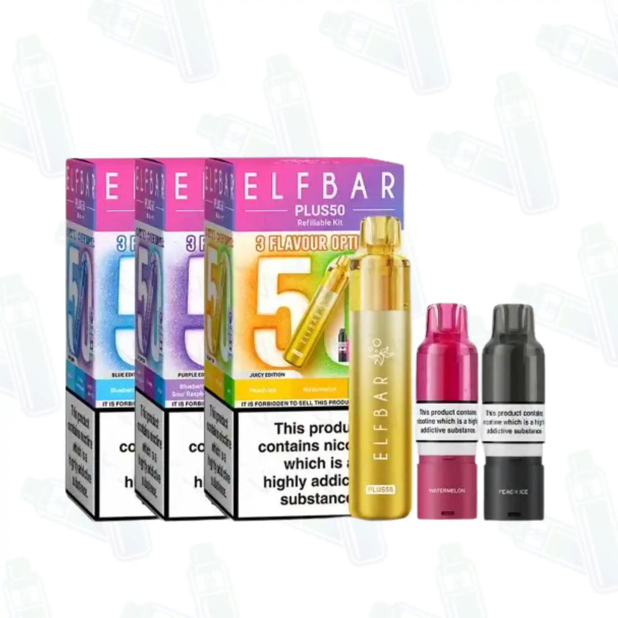 Elfbar Plus 50 Prefilled Pod Kit Elfbar Plus 50 Prefilled Pod Kit