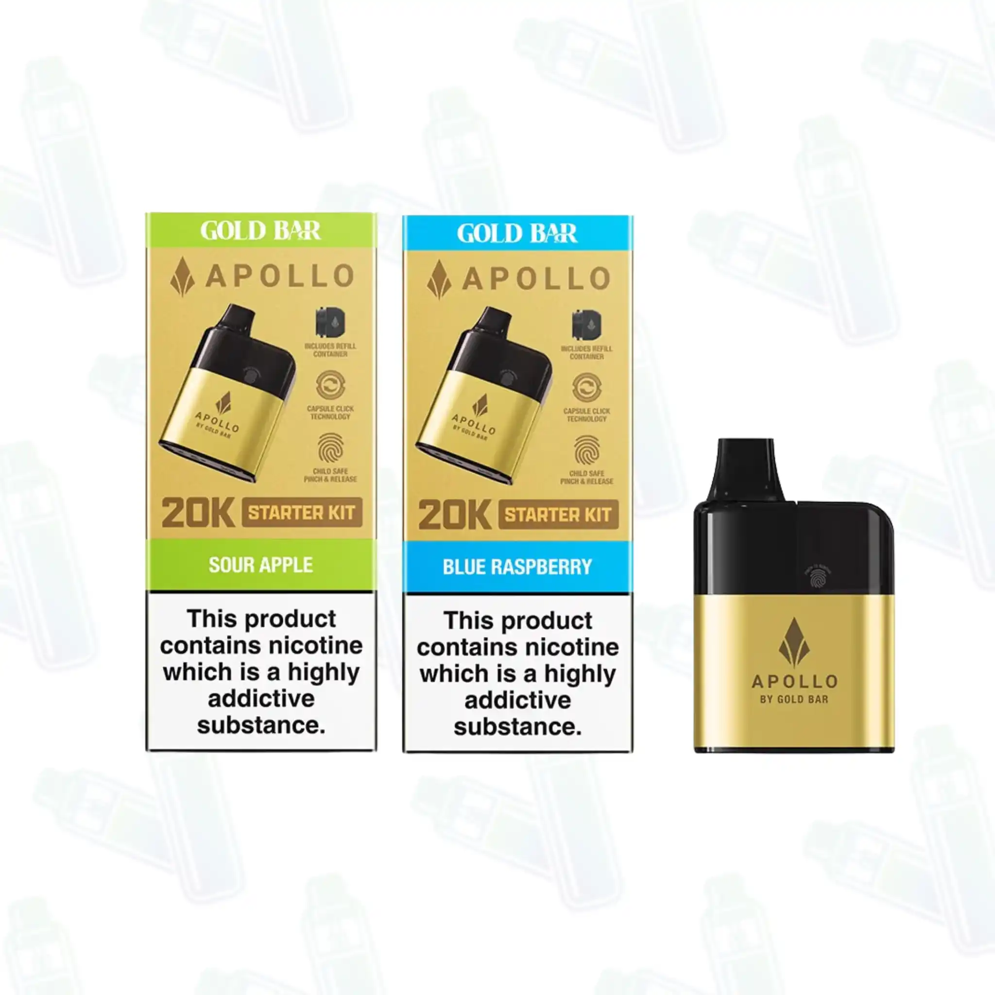 Gold Bar Apollo 20K Puffs Pod Vape Kit Gold Bar Apollo 20K Puffs Pod Vape Kit