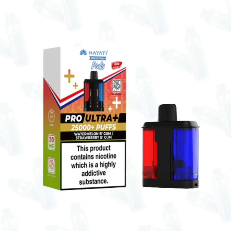 Hayati Pro Ultra 25k Watermelon B’Gum and Strawberry B’Gum Prefilled Pod