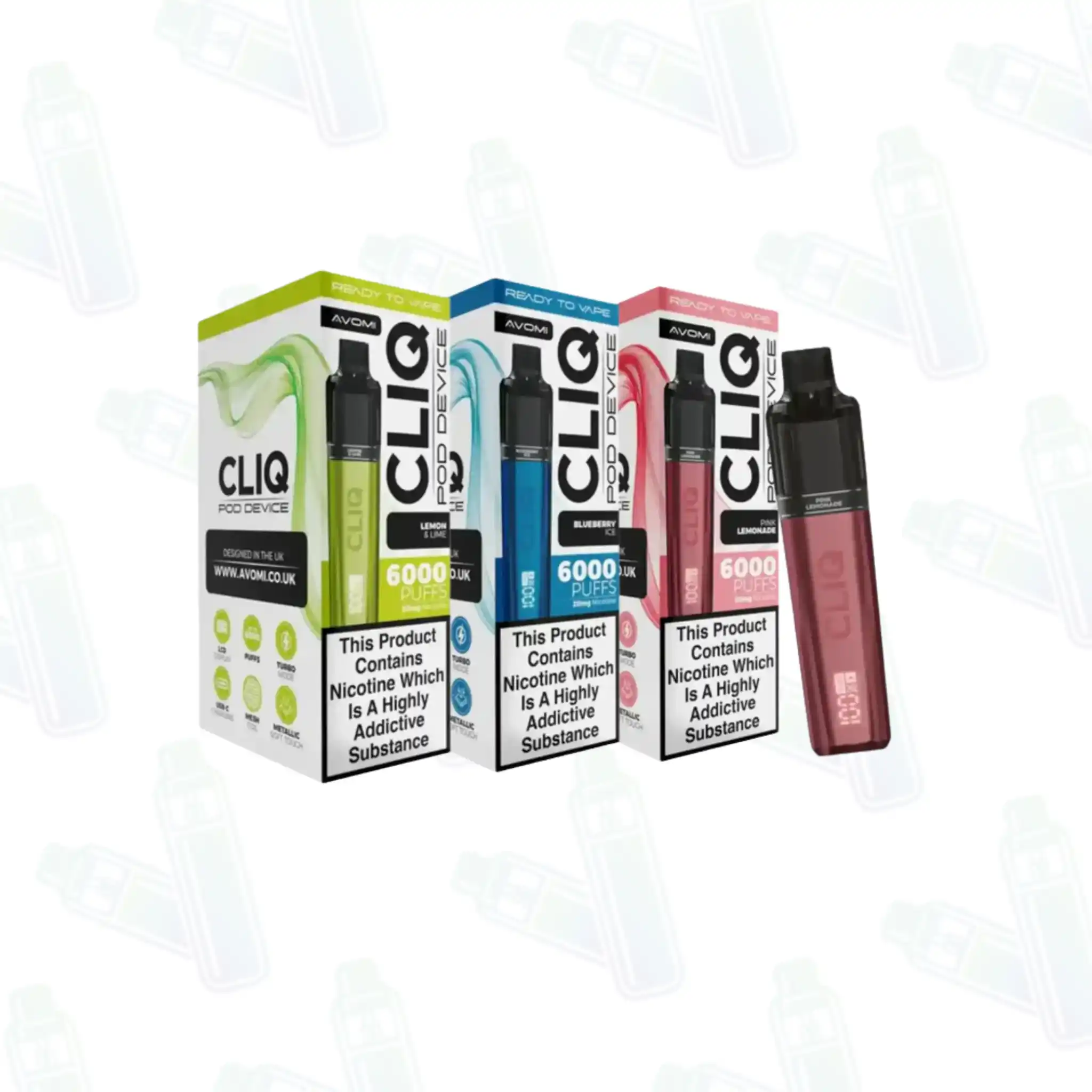 Avomi Cliq 6K Prefilled Pod Vape Kit Avomi Cliq 6K Prefilled Pod Vape Kit