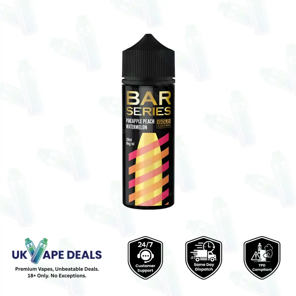 Bar Series Gold Edition Pineapple Peach Watermelon 100ml Shortfill E-Liquids