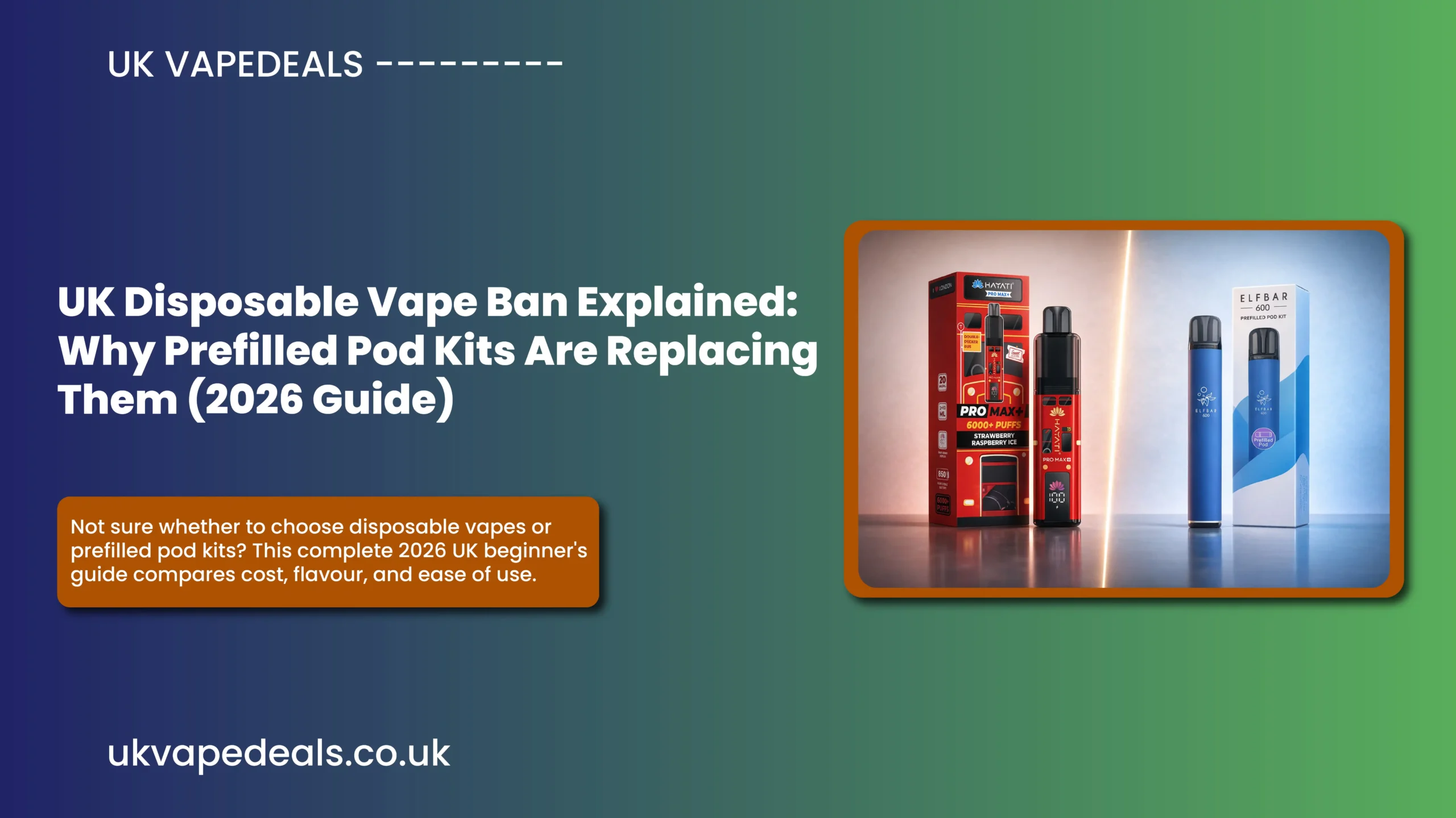 Disposable vape vs prefilled pod kit comparison