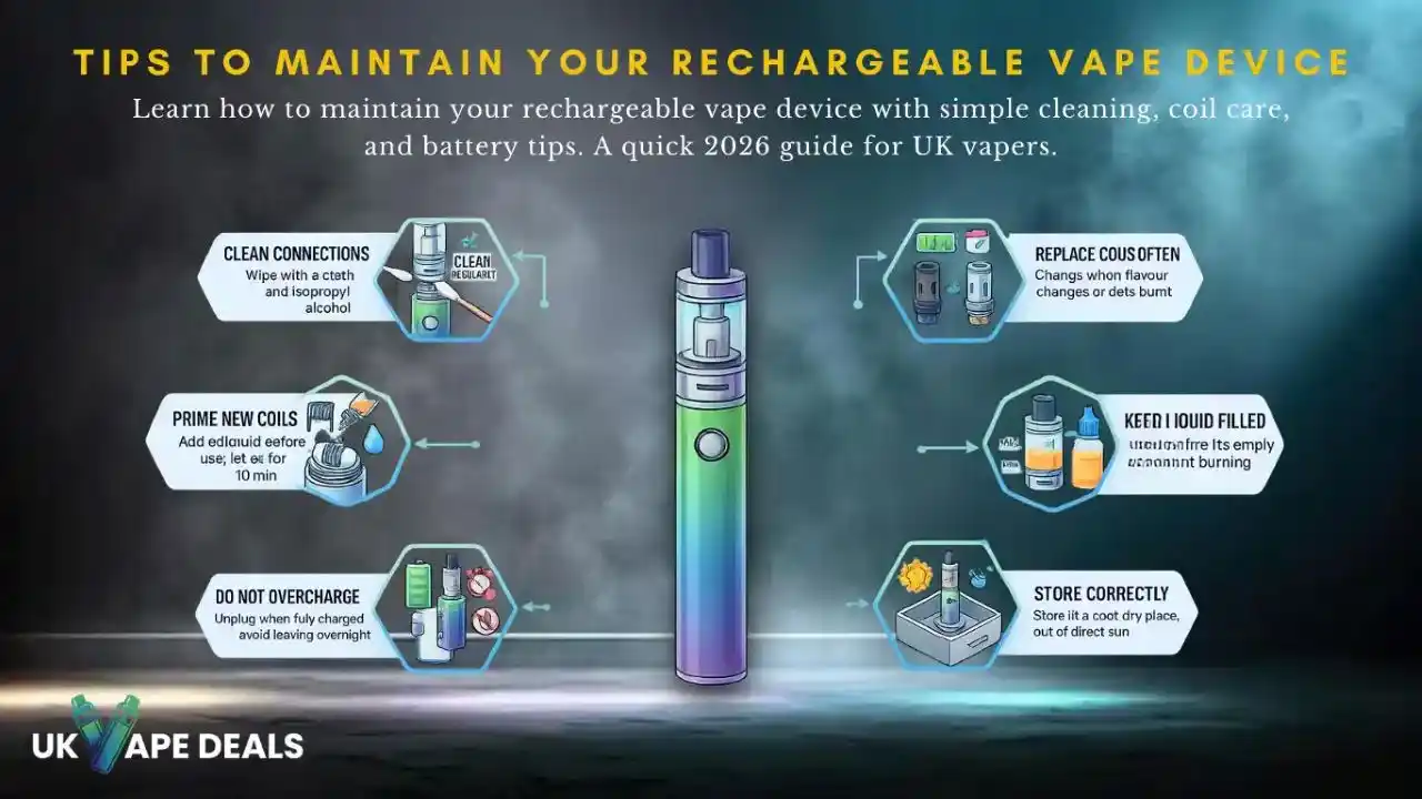 Tips to Maintain Your Rechargeable Vape Device (Complete 2026 Guide)