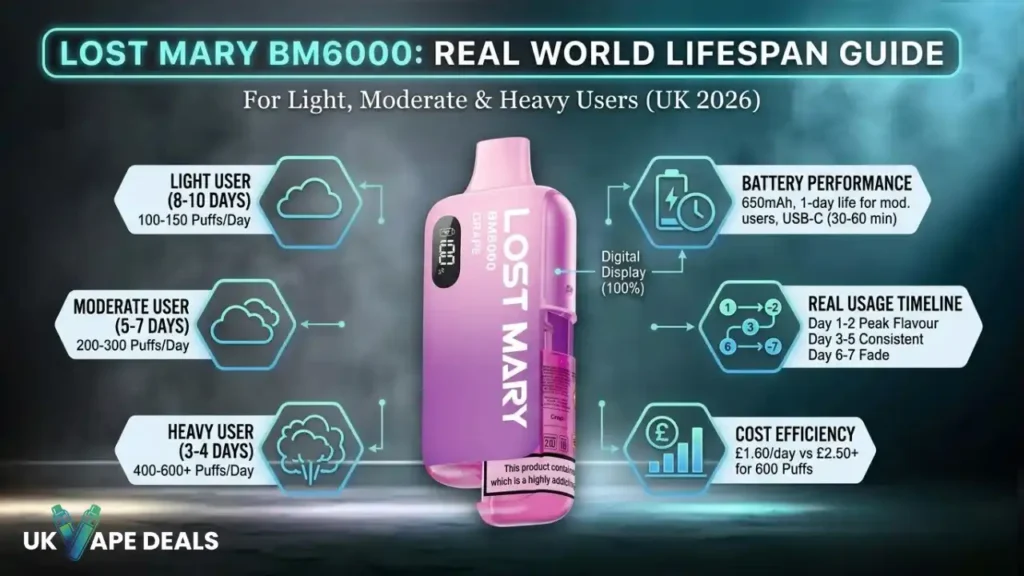 How Long Does the Lost Mary BM6000 Last Real Usage Review (UK 2026)