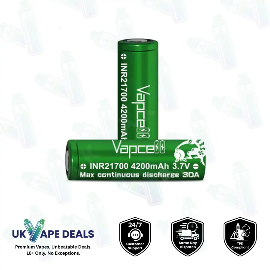 Vapcell P42A 21700 Rechargeable Vape Battery (4200mAh 30A)