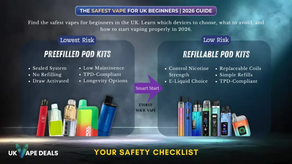 What Is the Safest Vape for Beginners UK 2026 Guide