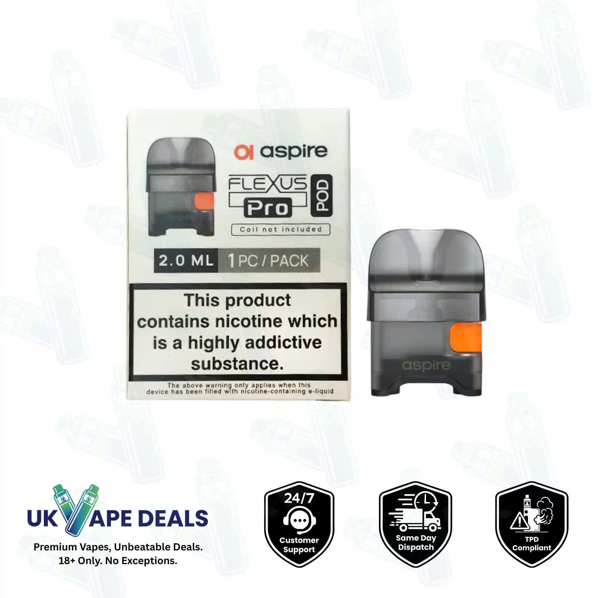 Aspire Flexus Pro Replacement Pods (No Coil) Aspire Flexus Pro Replacement Pods (No Coil)
