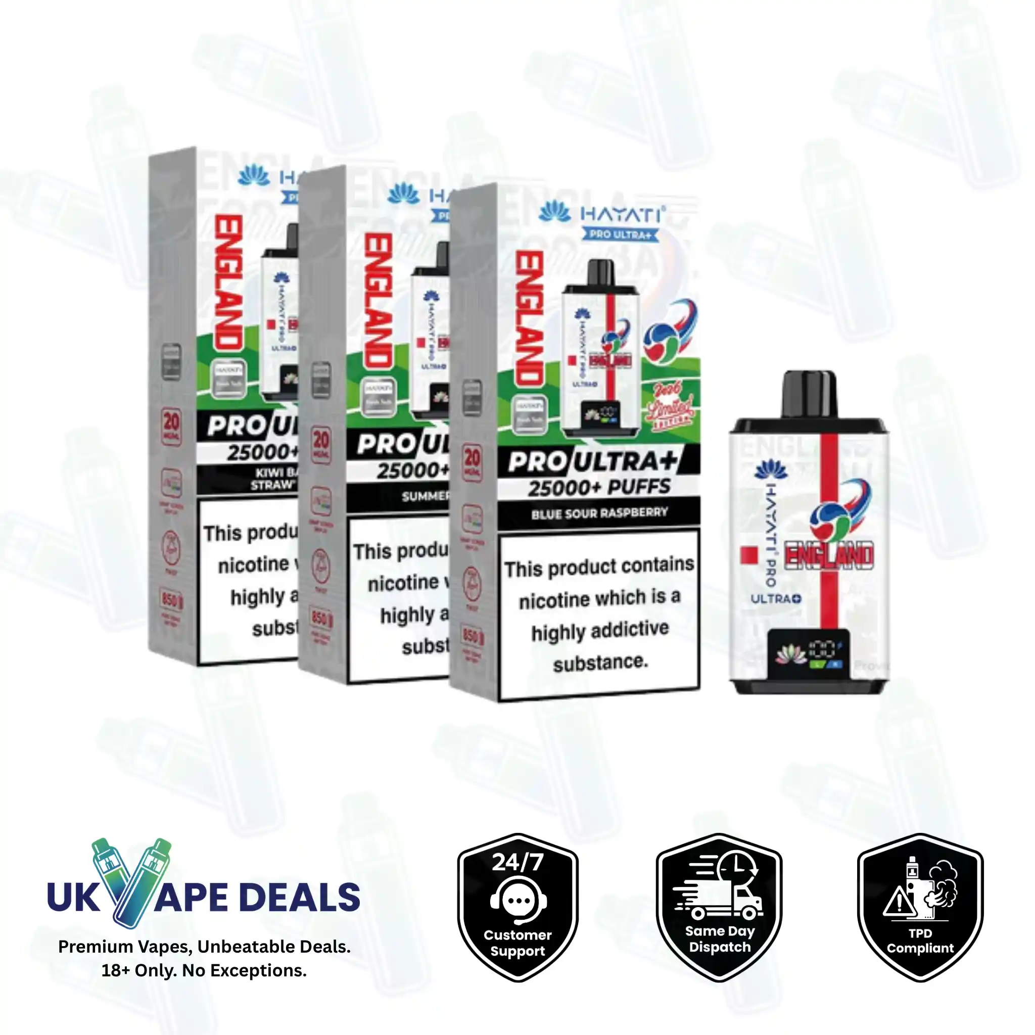 Hayati Pro Ultra+ 25K Puffs World Cup Edition Summer Dream Prefilled Pod Kit (2) Hayati Pro Ultra+ 25K Puffs World Cup Edition Summer Dream Prefilled Pod Kit (2)